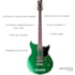 Guitarra Yamaha Revstar Standard RS S20FG Flesh Green C/ Bag