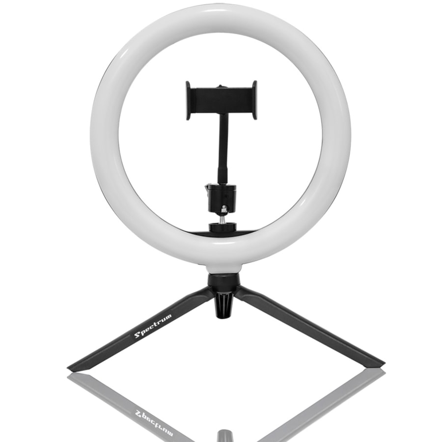 Iluminador Ring Light Spectrum SP-26 LED Deck de 15W C/ 3 Temperaturas de Mesa C/ Tripé Iluminador Ring Light Spectrum SP-26 LED Deck de 15W C/ 3 Temperaturas de Mesa C/ Tripé