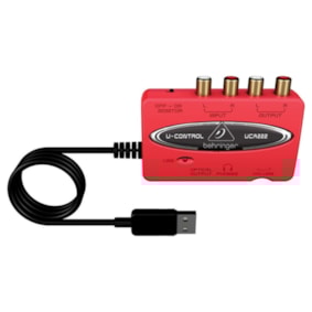 Interface de Áudio Behringer UCA222 Vermelha Interface de Áudio Behringer UCA222 Vermelha