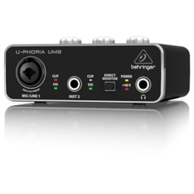 Interface de Áudio Behringer UM2 U-Phoria - 2x2 I/O Interface de Áudio Behringer UM2 U-Phoria - 2x2 I/O