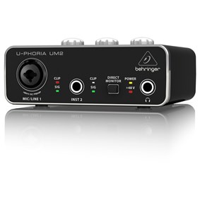 Interface de Áudio Behringer UM2 U-Phoria - 2x2 I/O