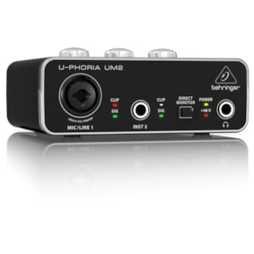 Interface de Áudio Behringer UM2 U-Phoria - 2x2 I/O Interface de Áudio Behringer UM2 U-Phoria - 2x2 I/O