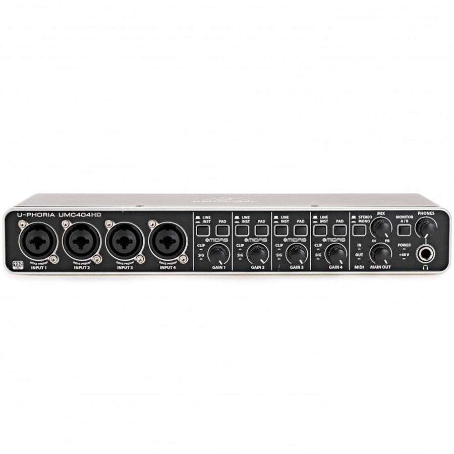 Interface de Áudio Behringer UMC404HD U-PHORIA Series C/ 4 Entradas