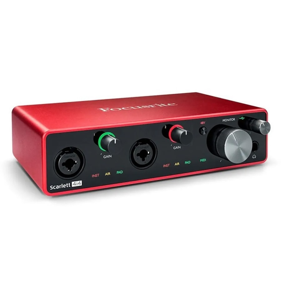 Interface de Áudio Focusrite Scarlett 4i4 3Th - 3ª Geração