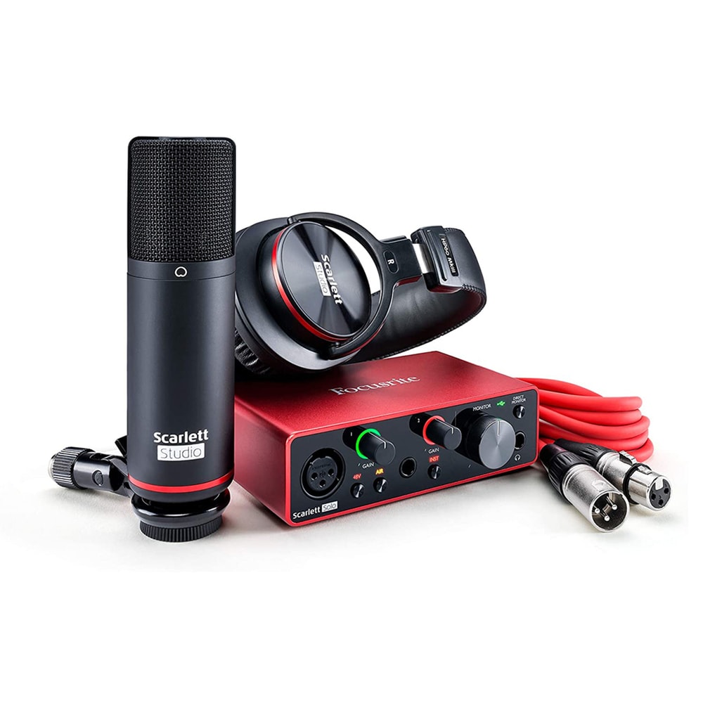Interface de Áudio Focusrite Scarlett Solo Studio Kit Completo 3ª Geração