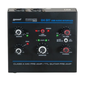 Interface De Áudio Lexsen Studiocaster Solo De 2 Canais C/ Phantom Power