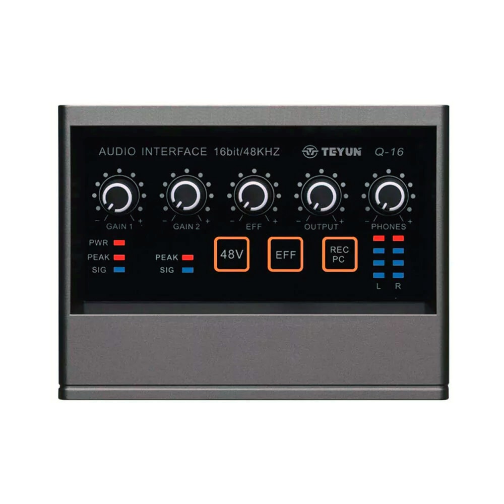 Interface De Áudio Teyun Q16 De 2 Canais C/ Phantom Power