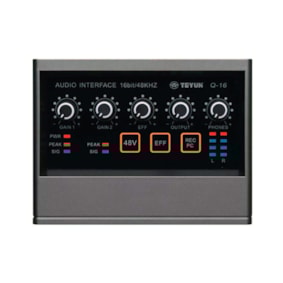 Interface De Áudio Teyun Q16 De 2 Canais C/ Phantom Power