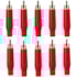 Kit 10 Conectores Amphenol RCA Macho ACPR RED Banhado a Ouro Profissional