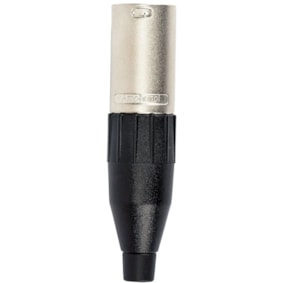 Kit 4 Conectores Amphenol XLR Macho AC3MM 3 Polos Preto