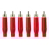 Kit 6 Conectores Amphenol RCA Macho ACPR RED Banhado a Ouro Profissional