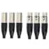 Kit 6 Conectores XLR 3 Polos Amphenol 3 AC3F Fêmea + 3 AC3MM Macho Profissional