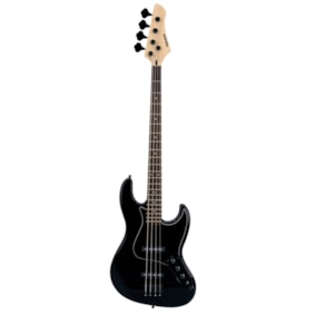 Kit Contrabaixo Rockwave RBK400 BK Preta Passivo +Mini Amp + Acessórios