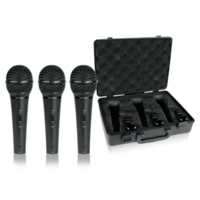 Kit de Microfones Behringer XM1800S Dinâmicos - 3 Unid Kit de Microfones Behringer XM1800S Dinâmicos - 3 Unid