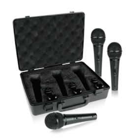 Kit de Microfones Behringer XM1800S Dinâmicos - 3 Unid Kit de Microfones Behringer XM1800S Dinâmicos - 3 Unid
