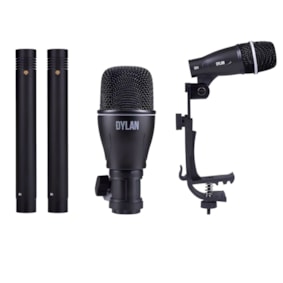 Kit De Microfones Para Bateria Dylan DD-7 7 Peças C/ Case Kit De Microfones Para Bateria Dylan DD-7 7 Peças C/ Case