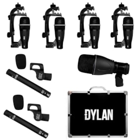 Kit De Microfones Para Bateria Dylan DD-7 7 Peças C/ Case Kit De Microfones Para Bateria Dylan DD-7 7 Peças C/ Case