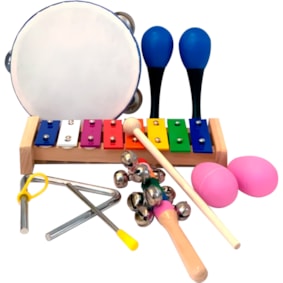 Kit De Percussão Infantil Spanking Kids SPK010 Com 6 Peças