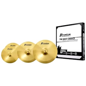 Kit de Pratos Premium 14 16 e 20 Polegadas Kit de Pratos Premium 14 16 e 20 Polegadas