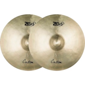 Kit de Pratos Zeus Custom Set E 14 16 18 20 Polegadas com Splash 10 e Bag
