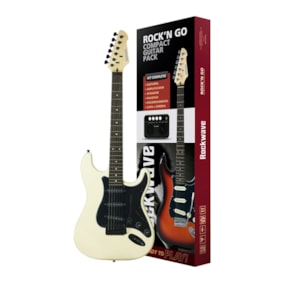 Kit Guitarra Rockwave RGK50IV Ivory Stratocaster +Mini Amp + Acessórios