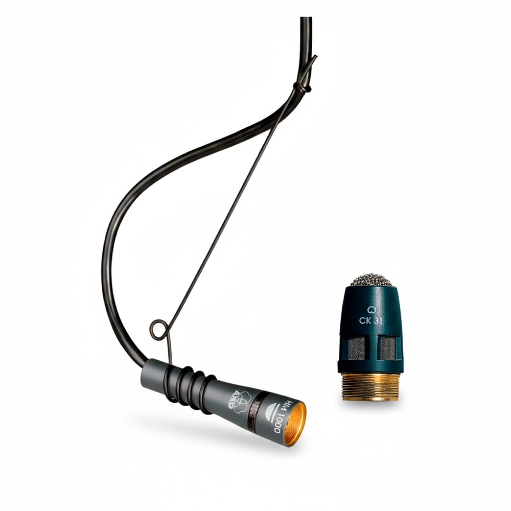 Kit Microfone Coral AKG HM1000 Com Cápsula CK31 Condensador Haste De Teto