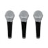 Kit Microfones Samson R21S3 Cardioide Dinâmico Chave On-Off 3 Unidades