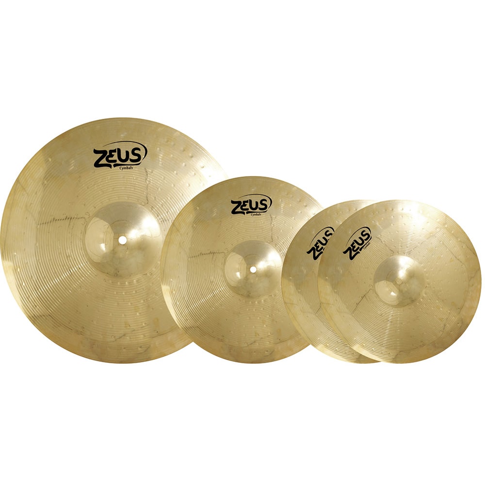 Kit Pratos Zeus Beginner Latão Set C com 14/16/20+Bag - Akustica
