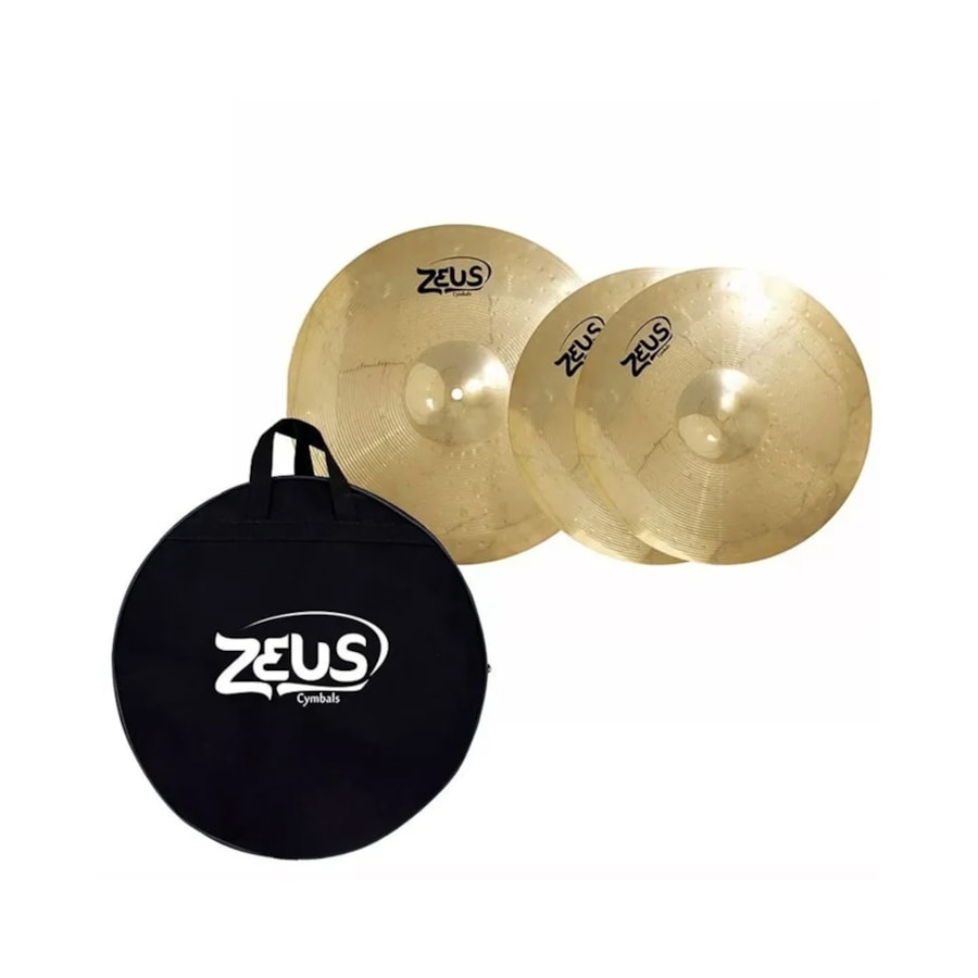 Kit Pratos Zeus Zeus Beginner Set A Hi-Hat 13 Polegadas / Crash 16 Polegadas Kit Pratos Zeus Zeus Beginner Set A Hi-Hat 13 Polegadas / Crash 16 Polegadas