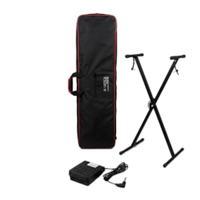 Kit Premium Acessórios Teclado 5/8 Linha Casiotone Bag + Suporte + Pedal
