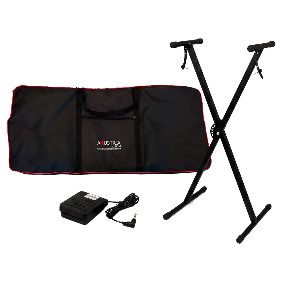 Kit Premium Acessórios Teclado 5/8 Linha CTX e PSR Bag + Suporte + Pedal