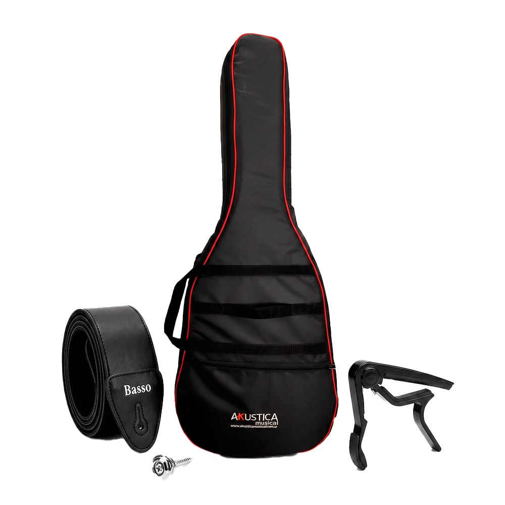 Kit Premium Acessórios Violão Clássico Bag + Capotraste + Roldana + Correia