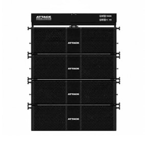Kit Premium Caixa de Som VSL206 4x Caixa Attack Line Array VSL206 + 1x Bumper Attack Fly VSL206