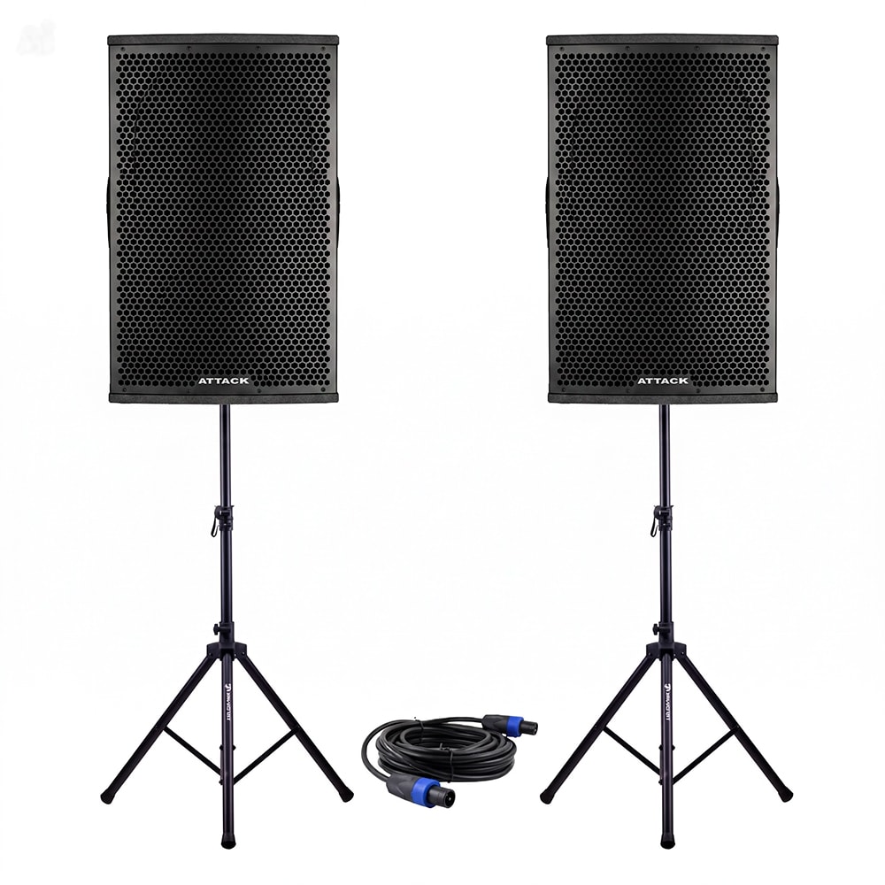 Kit Premium Caixas Attack VRF1230A + VRF1220 + Tripé + Cabo