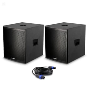 Kit Premium Caixas Subwoofer Attack VRF1510A + VRF1560 + Cabo + Conector