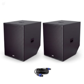 Kit Premium Caixas Subwoofer Mark  Audio VRF1510A + VRF1560 + Cabo + Conector