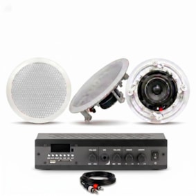 Kit Premium JBL 8x Pares Arandela 6CO2R + Potência Frahm 1800 G5 + Cabo RCA/P2