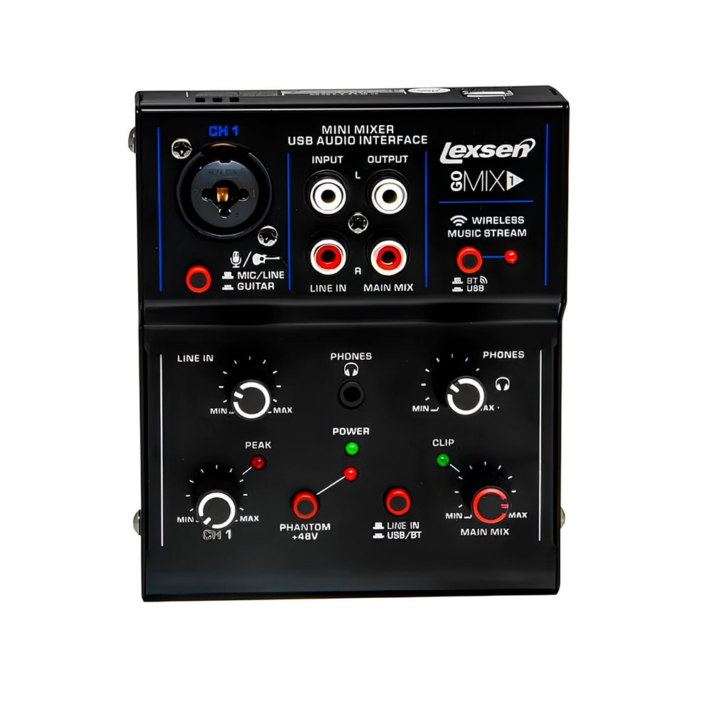 Mesa Analógica Lexsen GOMIX 1 De 1 Canal Com Interface USB e Bluetooth