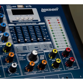 Mesa Analógica Lexsen LMX6 De 6 Canais C/ Efeitos e Bluetooth