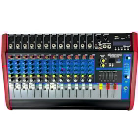 Mesa De Som Analógica Amplificada Soundvoice MA1230X 12 Canais C/ Efeitos