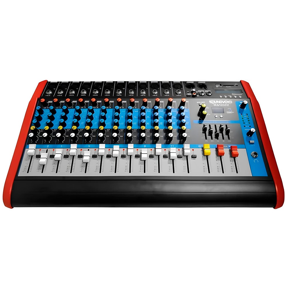 Mesa De Som Analógica Amplificada Soundvoice MA1230X 12 Canais C
