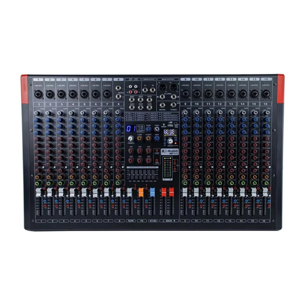 Mesa De Som Analogica K-Audio MP16.6 16 Canais C/ Efeitos