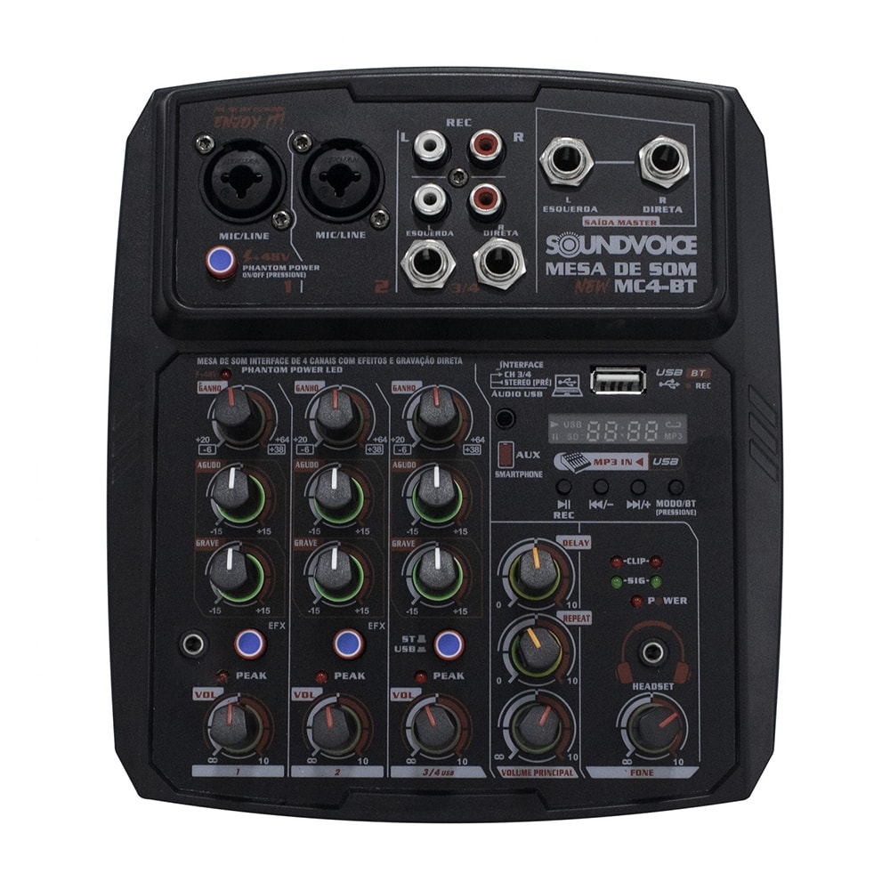 Mesa de Som Analógica Behringer Xenyx 1202FX de 12 Canais