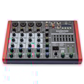 Mesa De Som Analógica Soundvoice MC6 Plus EUX De 6 Canais C/ Efeitos e Bluetooth