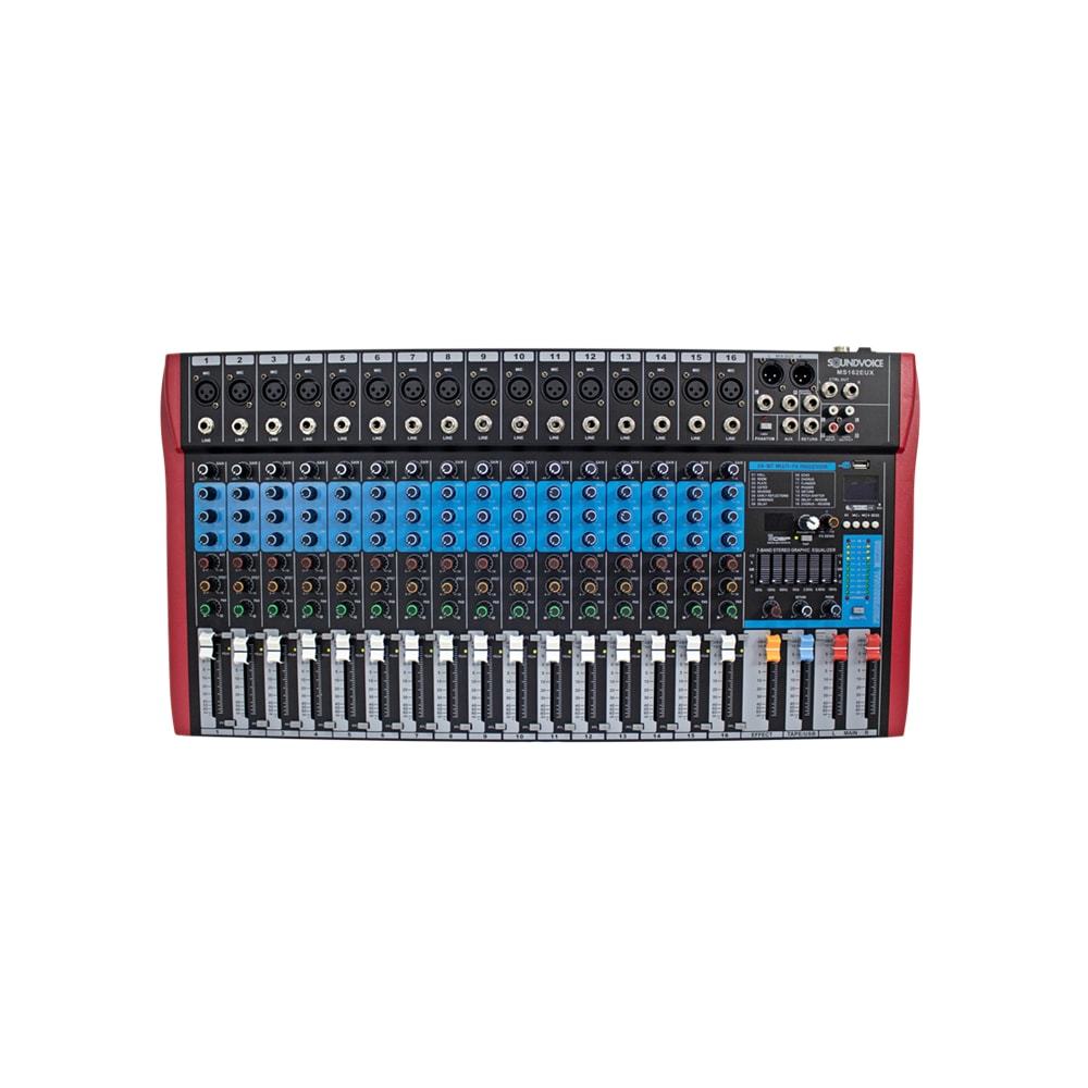Mesa de Som Analógica Soundvoice MS162 EUX de 16 Canais + USB