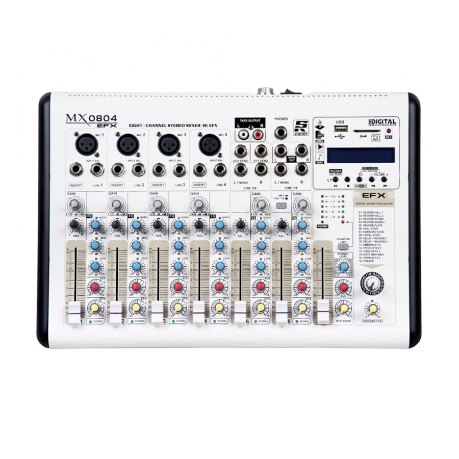 Mesa De Som Analógica Staner MX-0804 EFX Mesa De Som Analógica Staner MX-0804 EFX