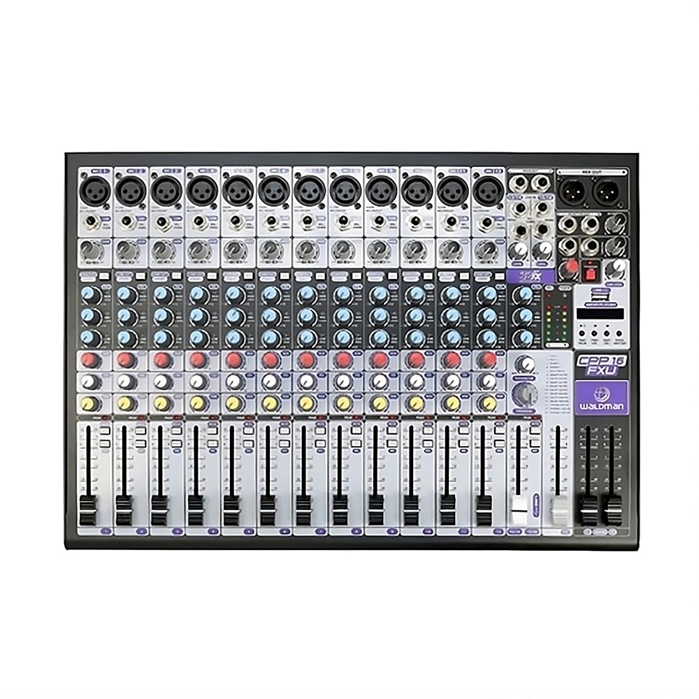 Mesa de Som Analógica Waldman CPP16FXU de 16 Canais + USB e Bluetooth