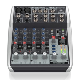 Mesa De Som Behringer Xenxy QX602MP3 Analógica De 6 Canais