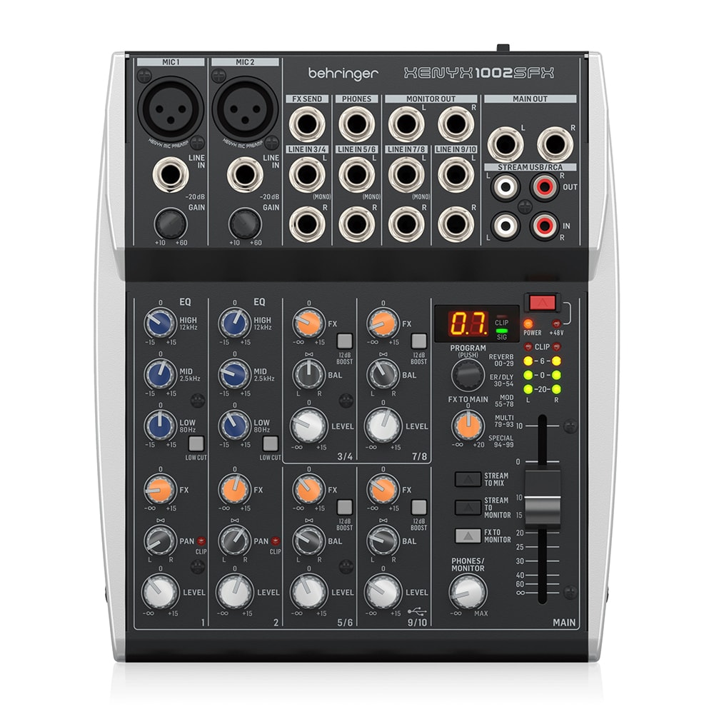 Mesa de Som Analógica Behringer Xenyx 1202FX de 12 Canais