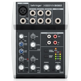 Mesa De Som Behringer Xenyx 502S Analógica De 5 Canais